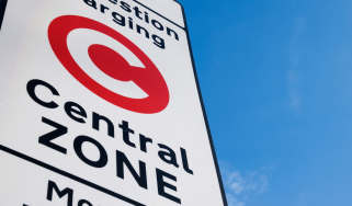 London congestion charge sign